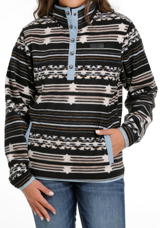 CINCH WOMENS FLEECE 1/4 BUTTON