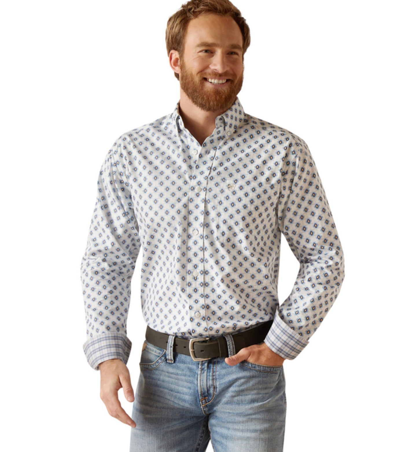 ARIAT MENS KOBE FITTED LONG SLEEVE SHIRT