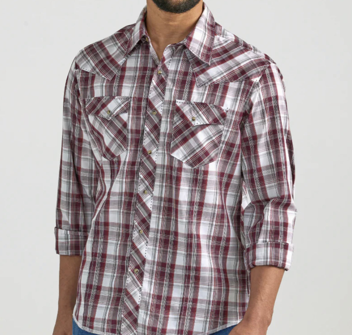 WRANGLER FASHION LONG SLEEVE SNAP SHIRT-MODERN FIT