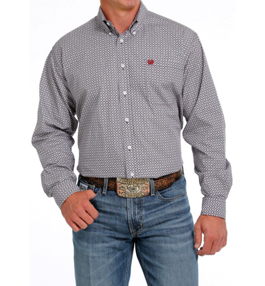 CINCH MENS LONG SLEEVE PRINT BUTTONUP