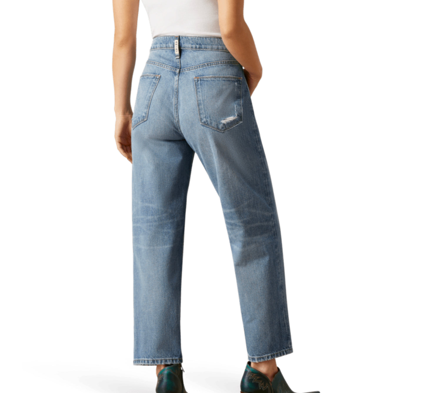 ARIAT WOMENS ULTRA HIGH RISE RODEO QUINCY STRAIGHT CROPPED JEAN