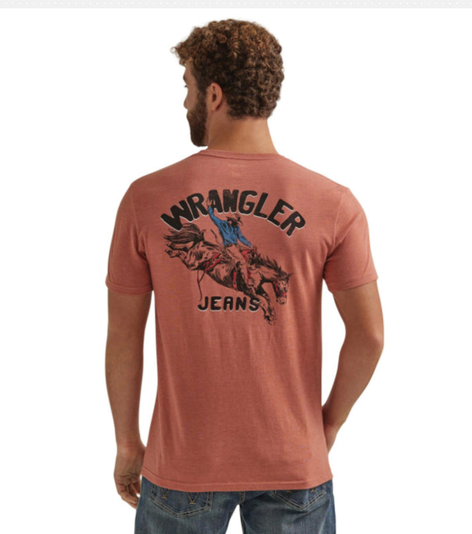 WRANGLER MENS REG TEE COWBOY JEANS