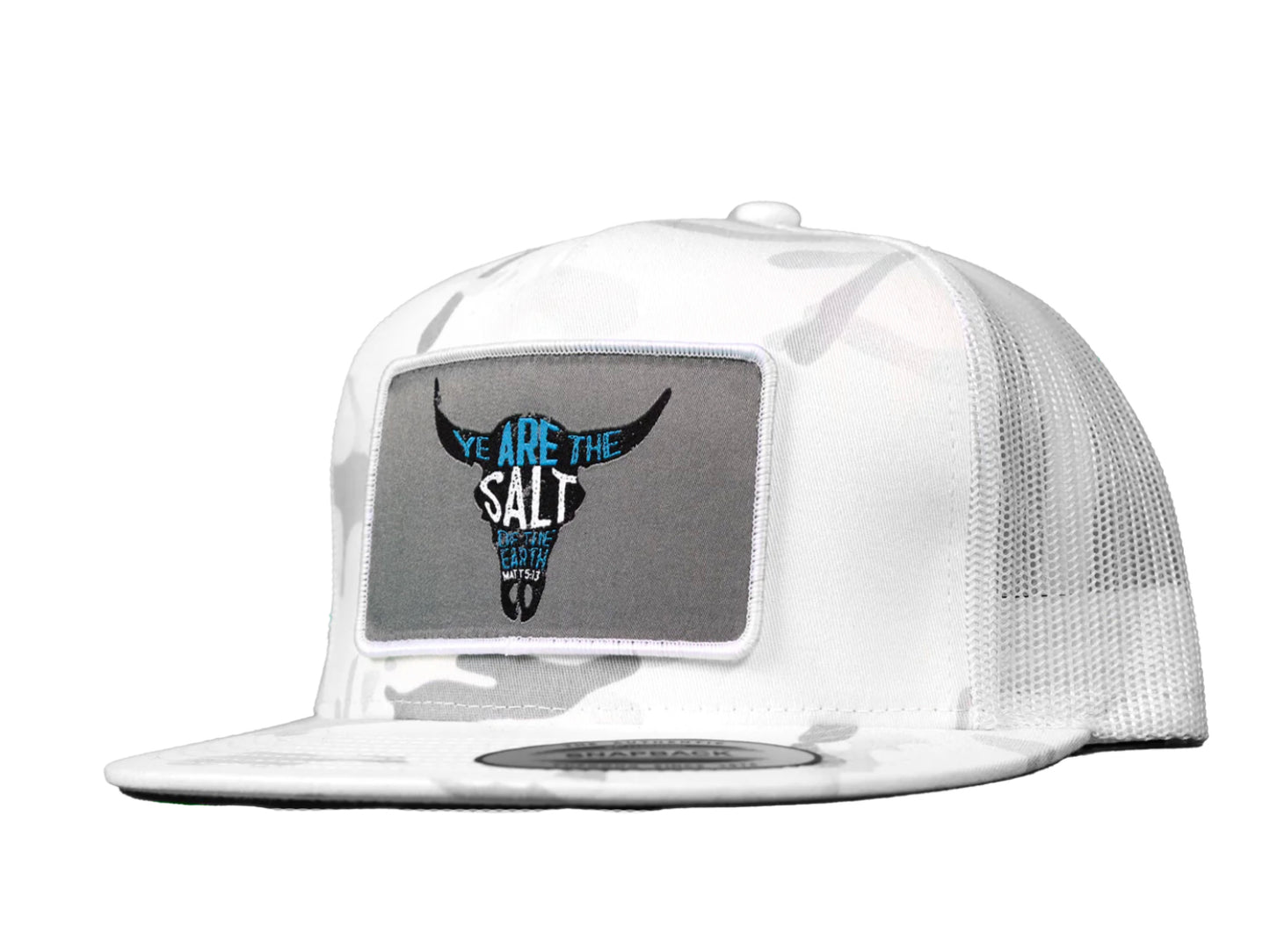 SALTY RODEO COMPANY CAMO SCRIPTURE CAP