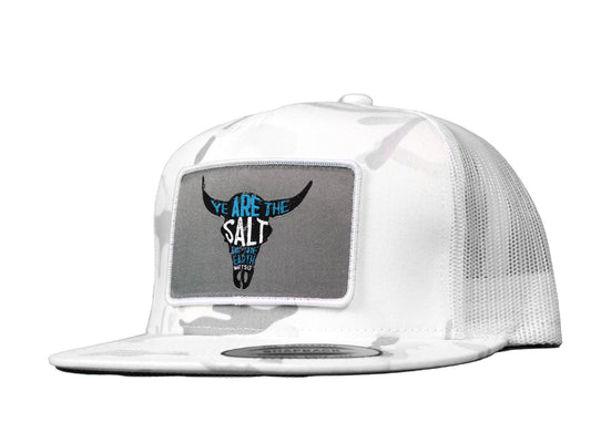 SALTY RODEO COMPANY CAMO SCRIPTURE CAP