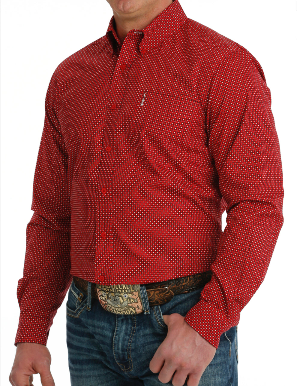 CINCH MENS LONG SLEEVE PRINT MODERN FIT SHIRT