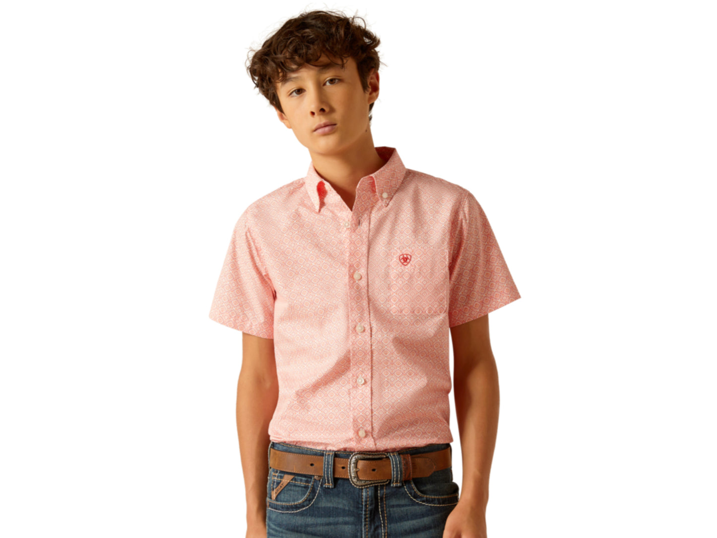 ARIAT BOYS KAMDEN SHORT SLEEVE SHIRT