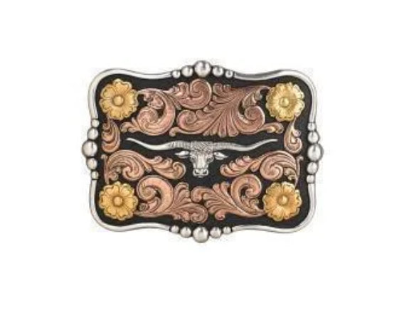 NOCONA MENS RECTANGLE BUCKLE LONGHORN