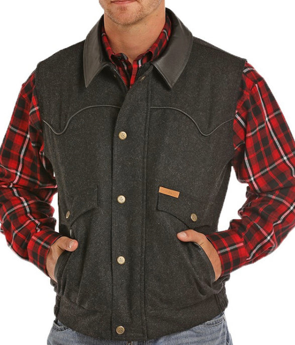 ROCK&ROLL DENIM MENS HEATHER HOLBROOK VEST