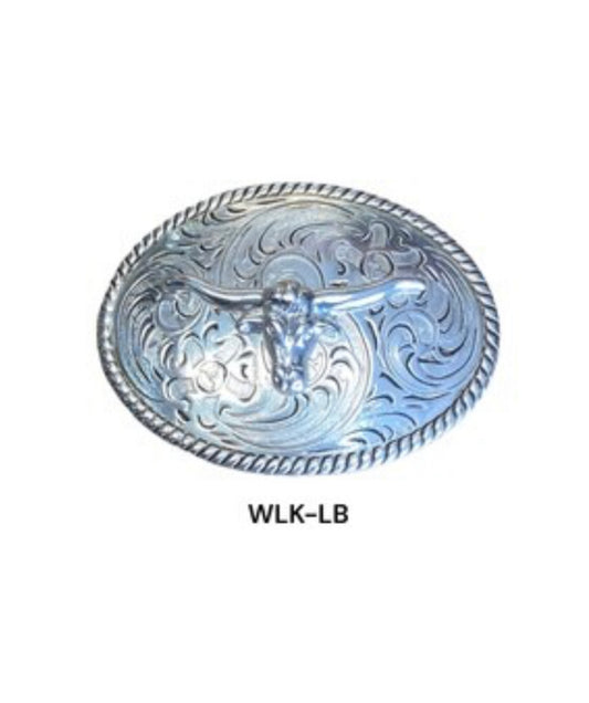 WESTERN FASHION KIDS LONGHORN ROPE EDGE BUCKLE