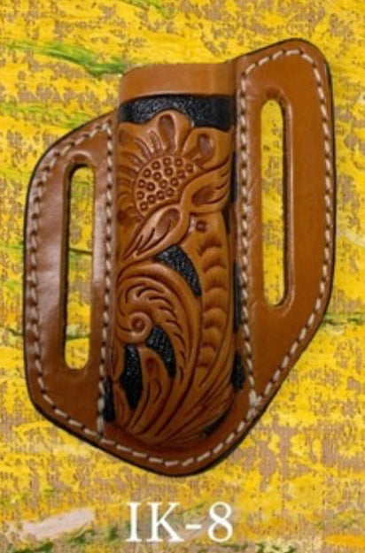 WESTERN FASHION HAND TOOLED KNIFE SHEATH