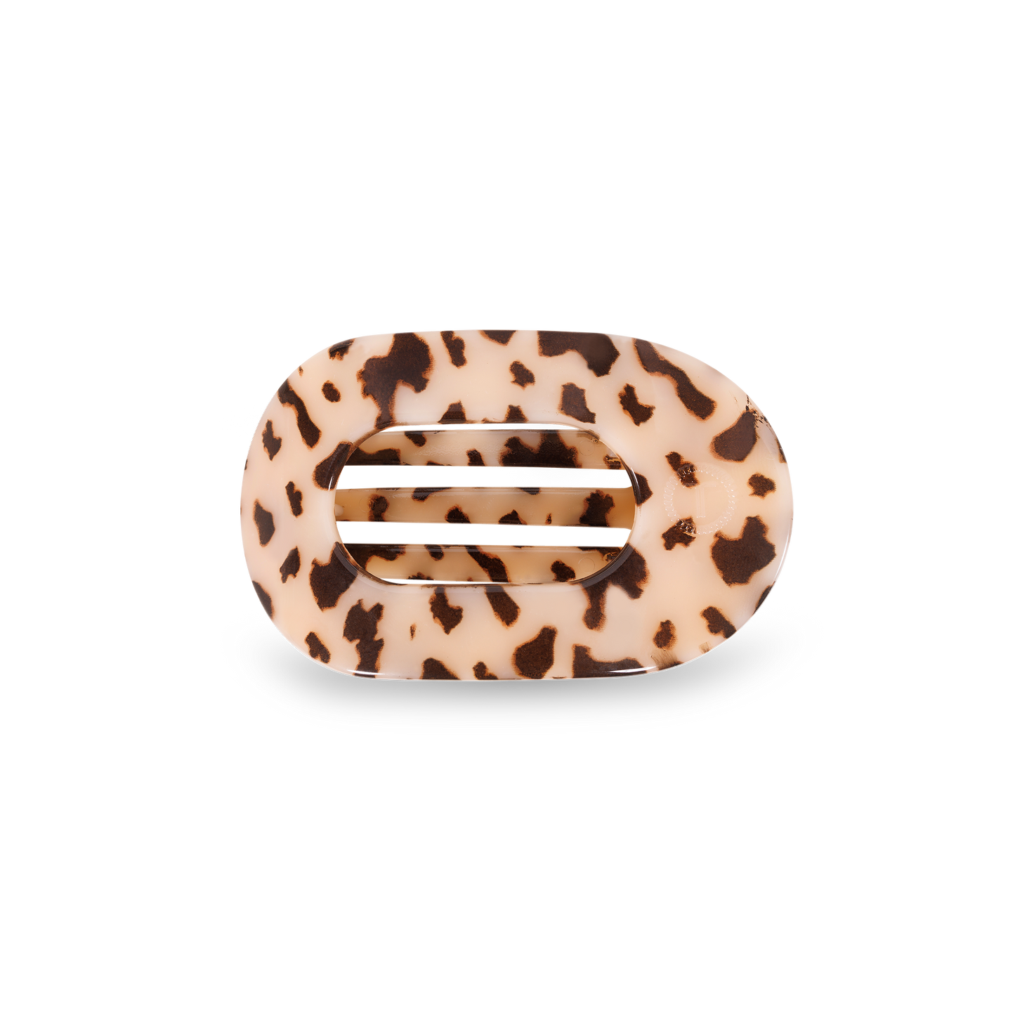 TELETIES - Round Flat Hair Clip | Small | Blonde Tortoise
