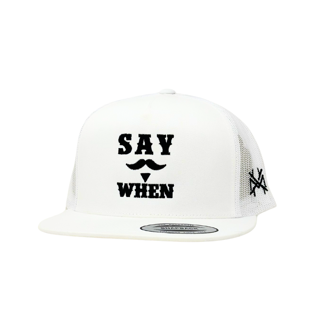 The Mad Hatter Co - MHC Say When Trucker Hat: Black Yupoong