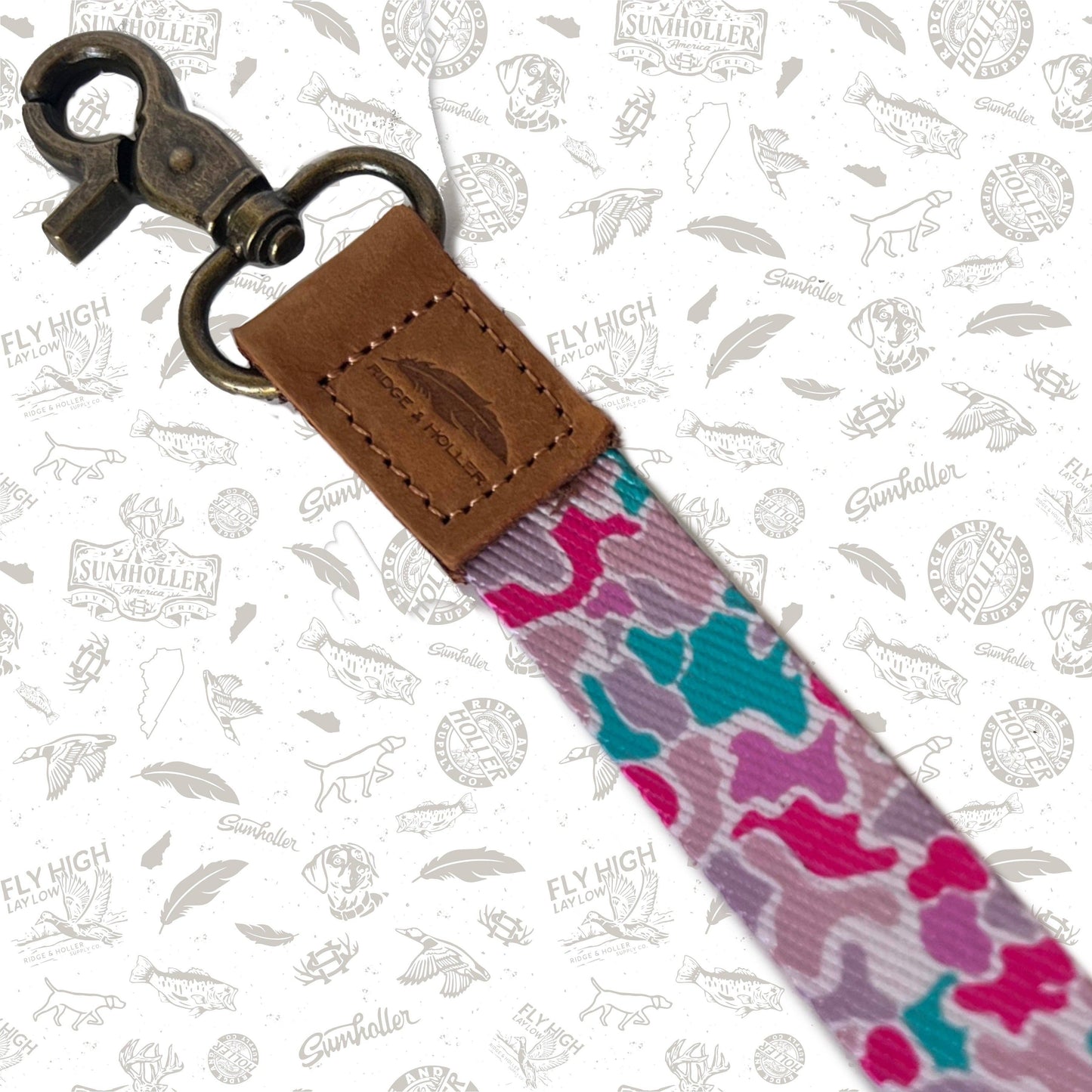 Ridge&Holler - Fly High Lay Low COTTON CANDY Camo Wrist Lanyard