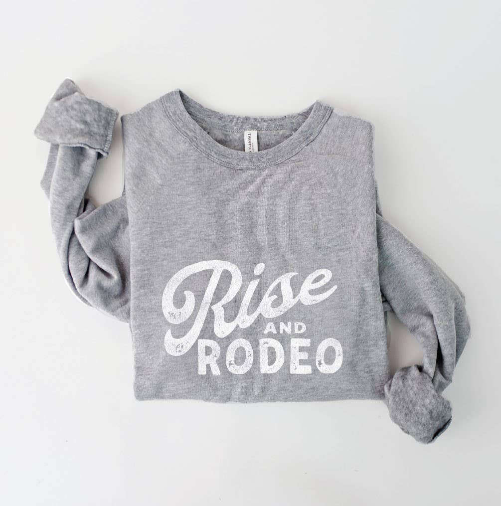 RISE AND RODEO Graphic Sweatshirt: XL / VINTAGE WHITE LONG SLEEVE