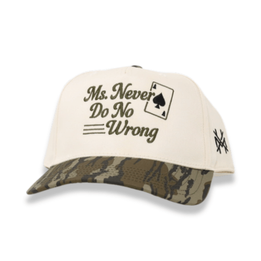 The Mad Hatter Co - Ms. Never Do No Wrong Trucker Hat: Retro Bottomland/Natural