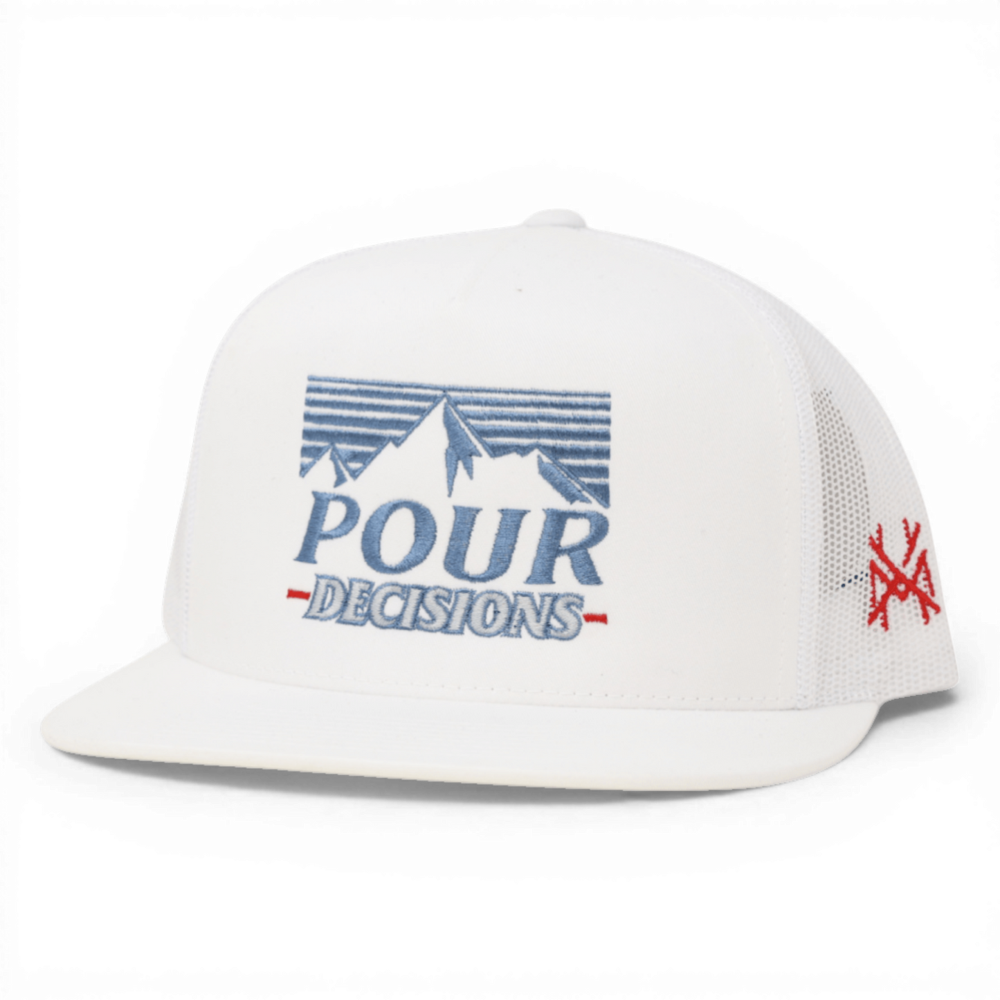 The Mad Hatter Co - Pour Decisions Trucker Hat: 7 Panel Black
