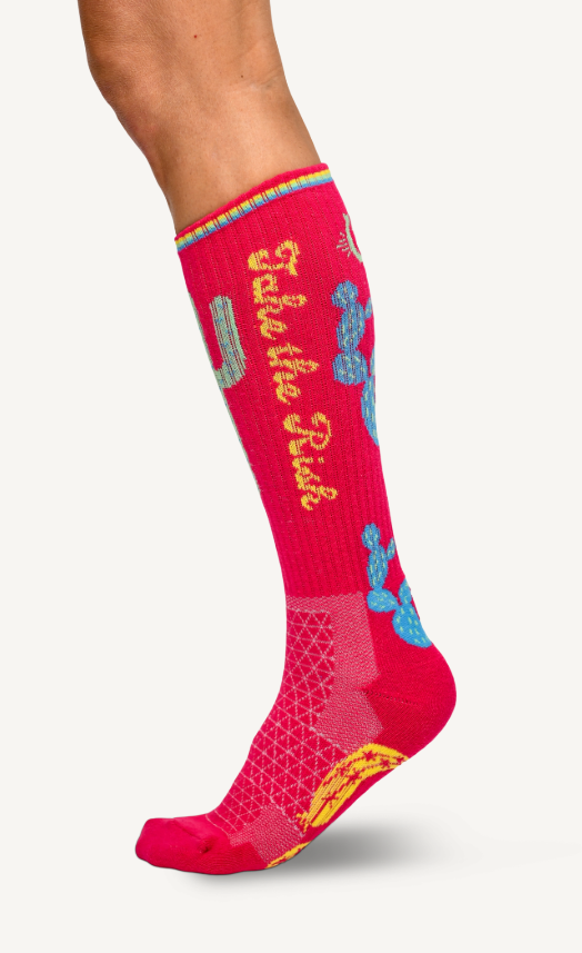 Lucky Chuck - Take the Risk Hot Pink Performance Socks