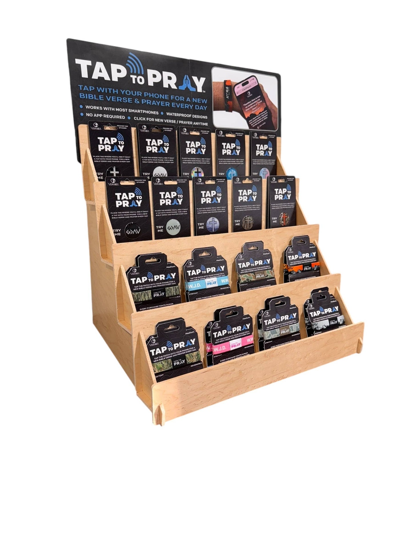 Versible - Tap To Pray™ Wristbands - Forest & Tree Bark Camo: Medium / Forest Camo / Tree Bark Camo