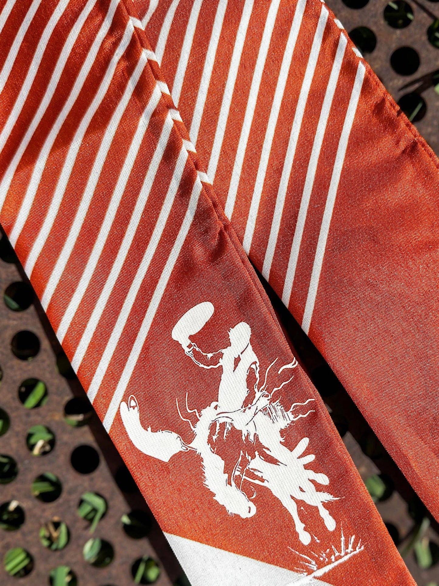 The Rodeo Rose - Striped Twillys: Rust/White
