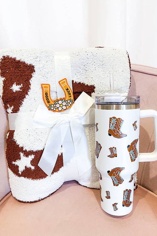 Nash Grey - Lucky Horseshoe Blanket Bundle