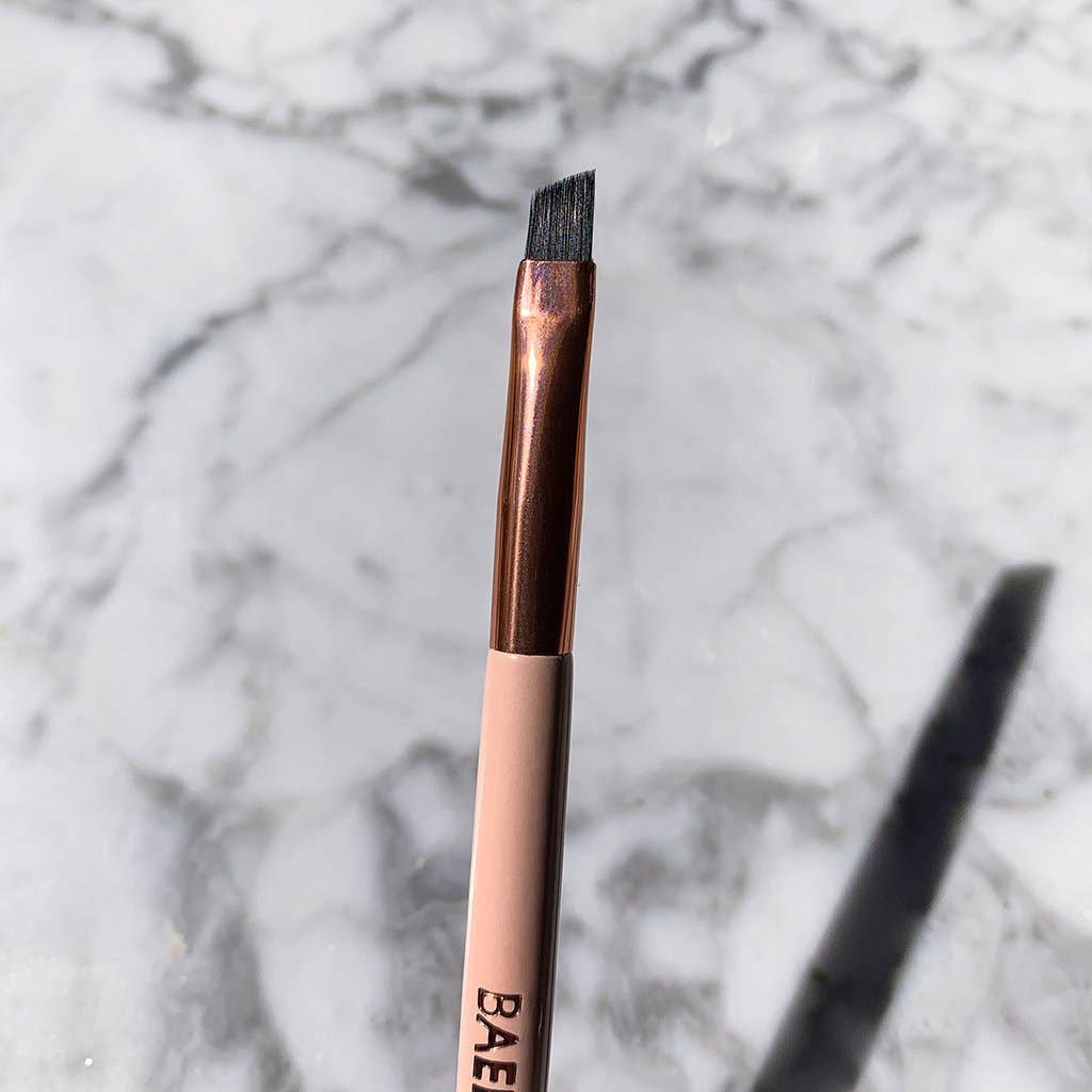 BAEBROW - DUAL ENDED ANGLED BRUSH: Nude + Rose Gold