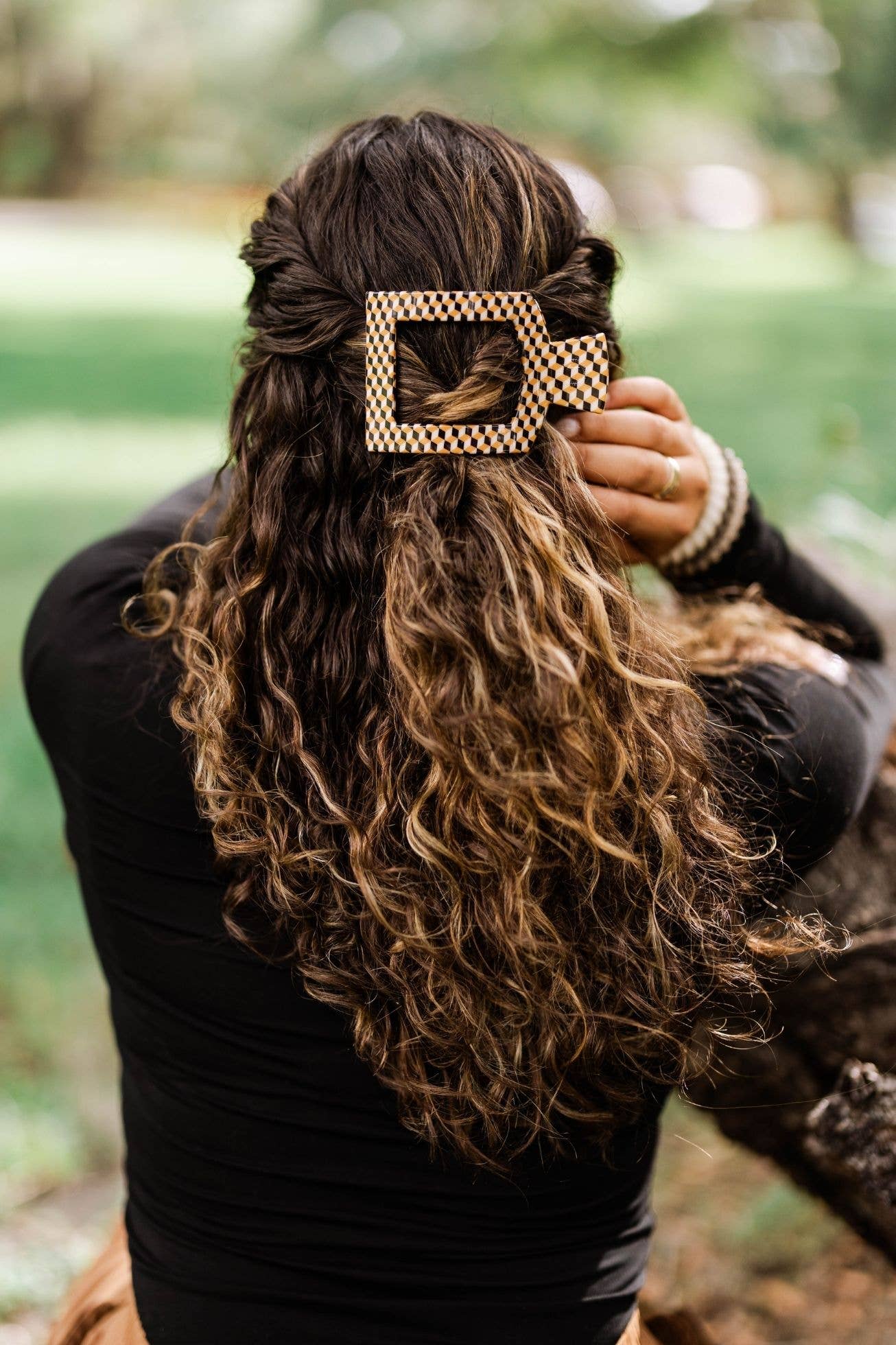 TELETIES - Square Flat Hair Clip | Large | Gone Glamping