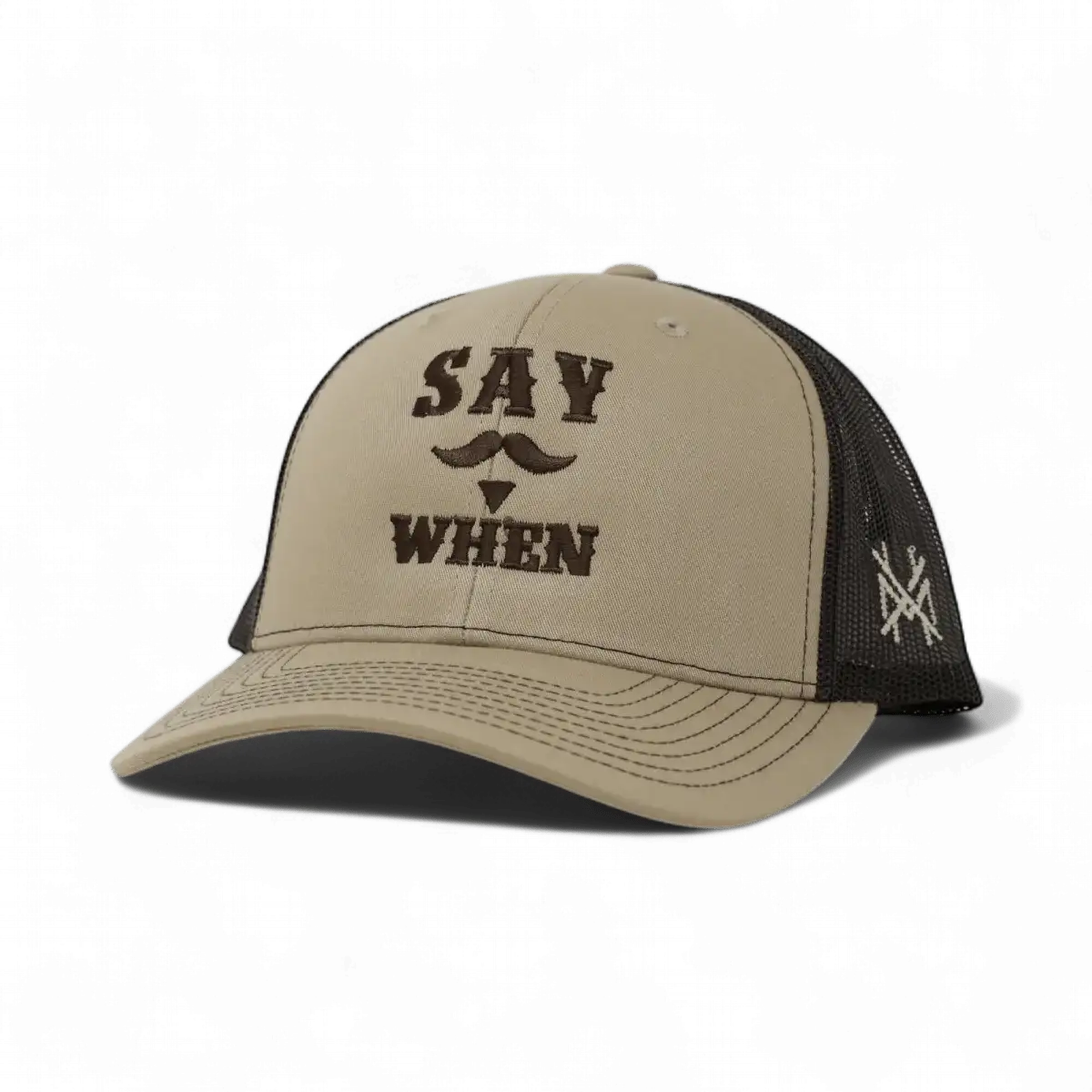 The Mad Hatter Co - Say When Trucker Hat: 7 Panel Bottomland/Black