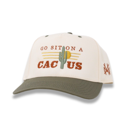 The Mad Hatter Co - Go Sit On A Cactus Western Desert Trucker Hat: Retro Sage/Natural