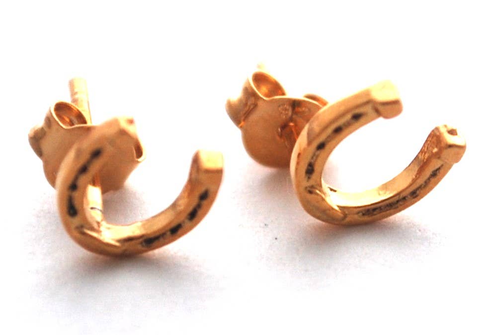 Semaki & Bird - Horseshoe Earrings Gold Natural History