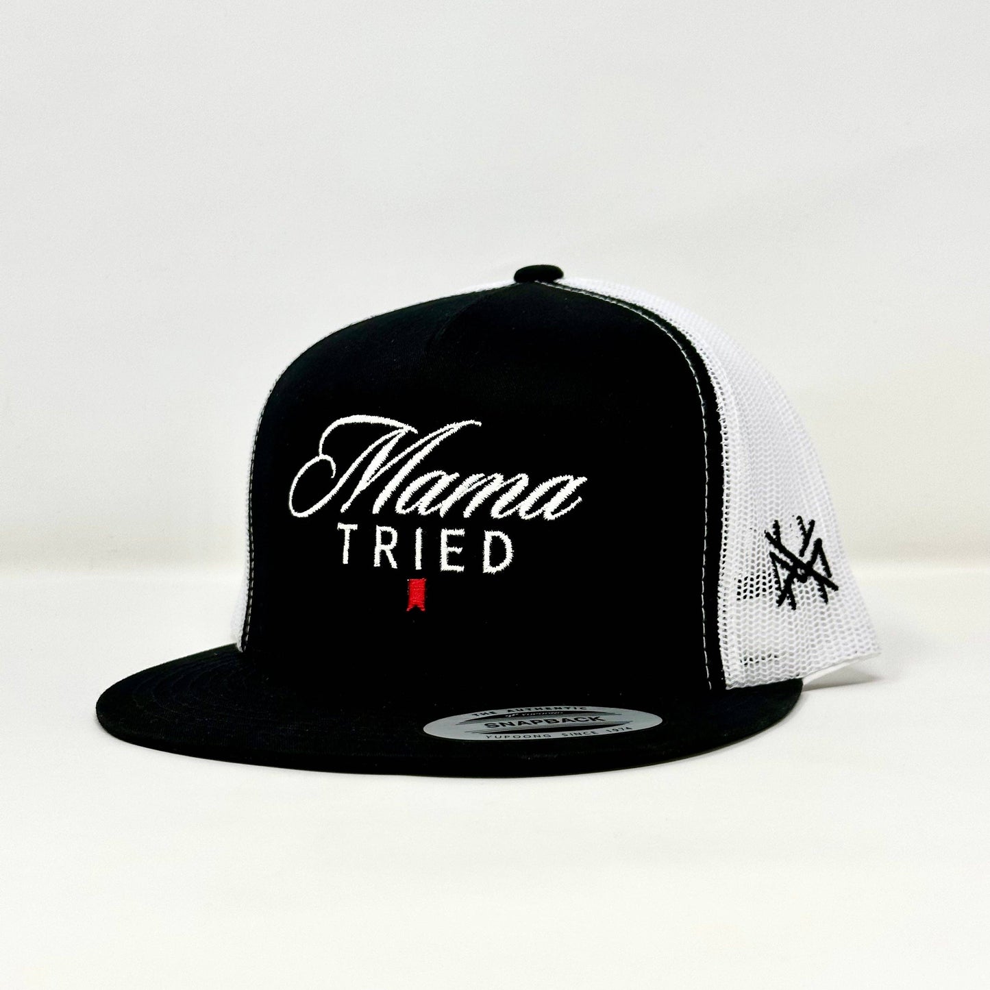 The Mad Hatter Co - MHC Mama Tried Ultra Trucker Hat: 6006 Yupoong White