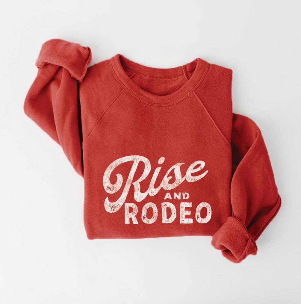 RISE AND RODEO Graphic Sweatshirt: XL / VINTAGE WHITE LONG SLEEVE