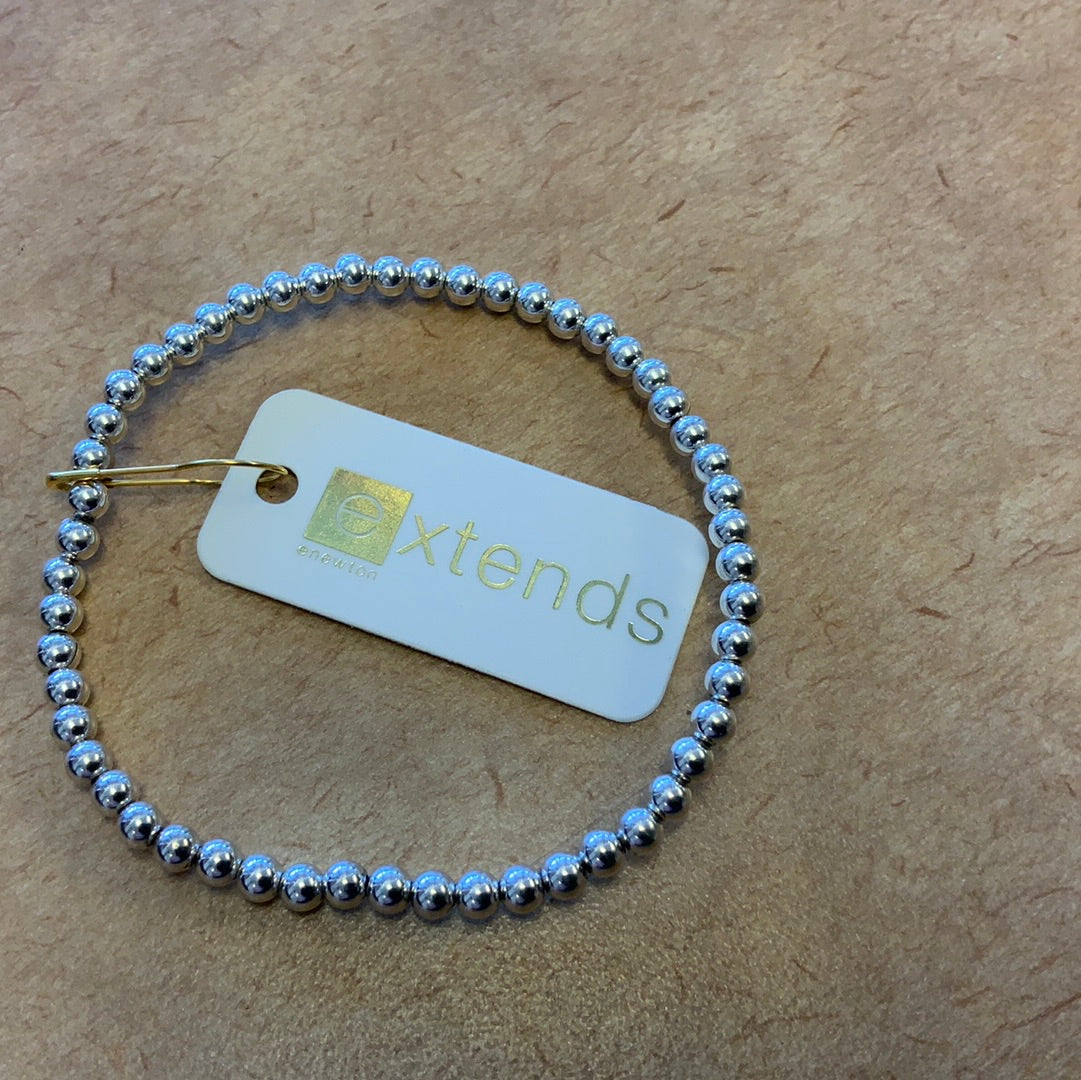 E NEWTON EXTENDS CLASSIC STERLING 4 MM BEAD BRACELET