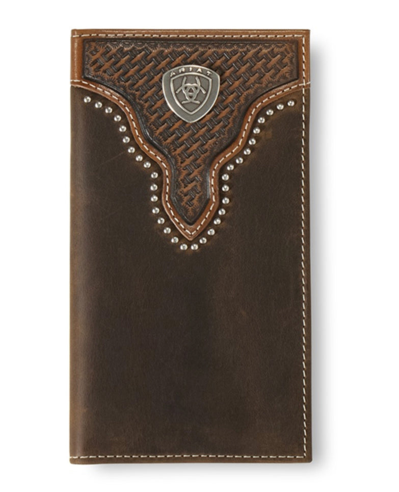 ARIAT RODEO BASKET WOVEN SUNBURST EMBOSSED WALLET