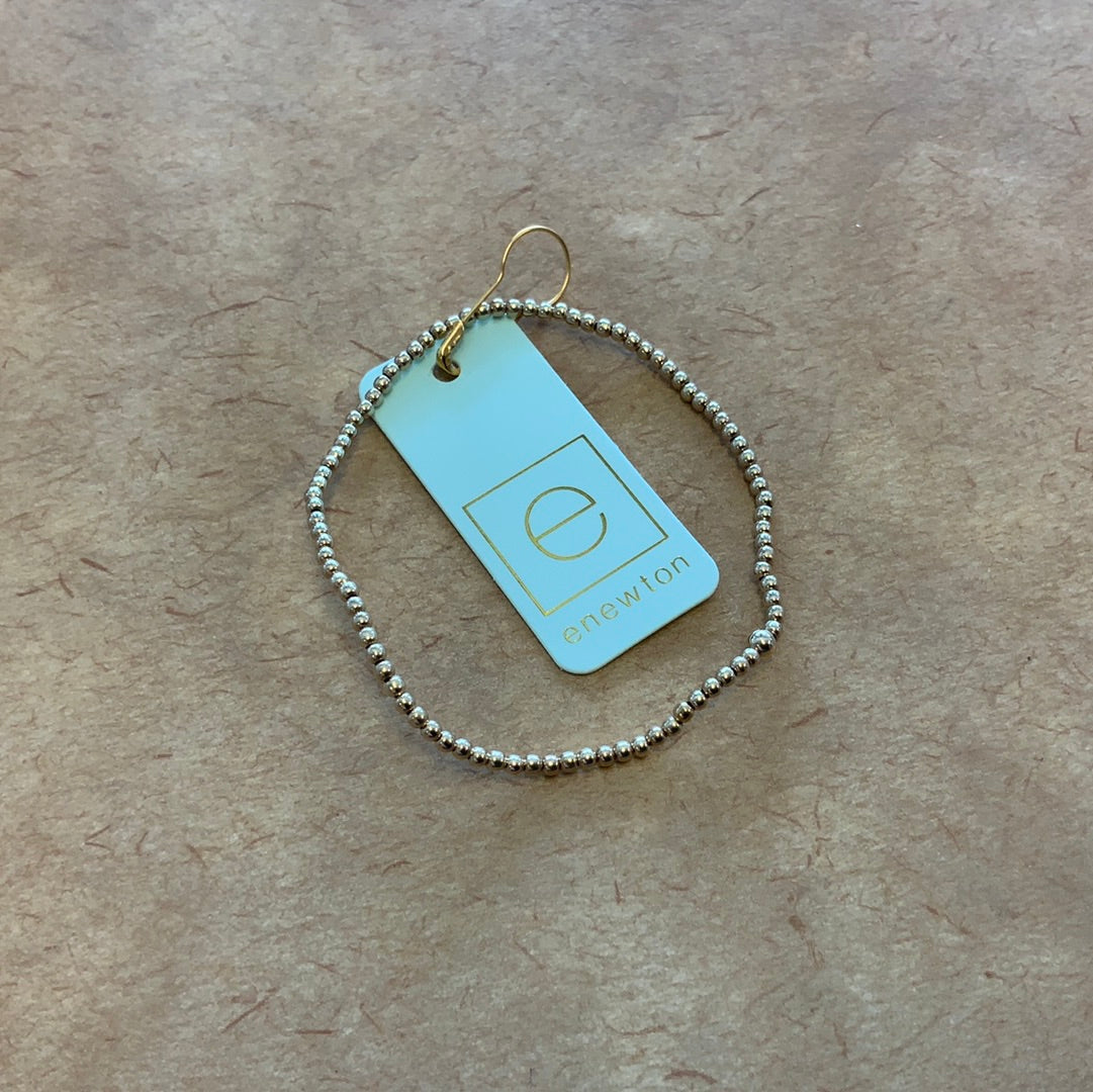 E NEWTON CLASSIC GOLD 2 MM BEAD BRACELET