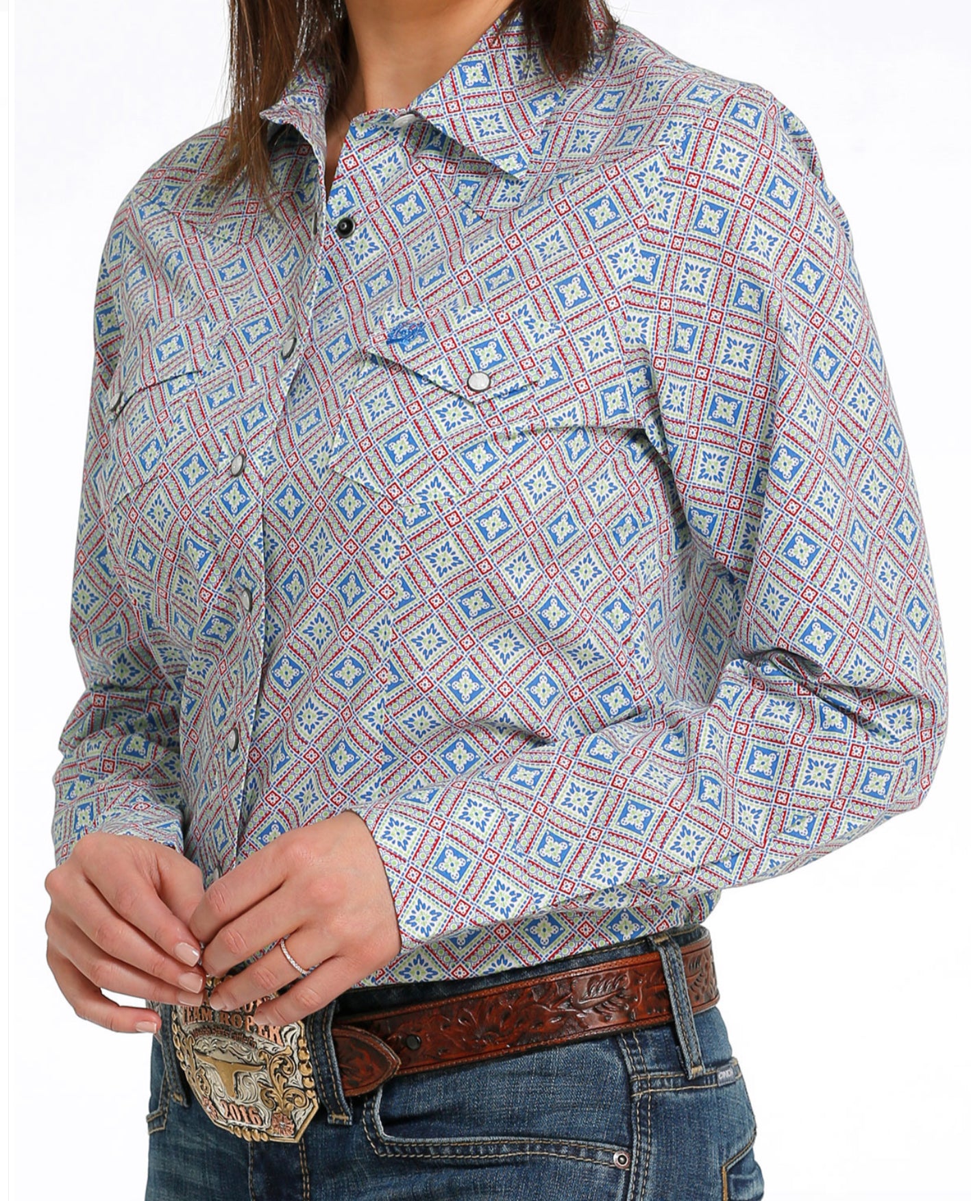 CINCH WOMENS LONG SLEEVE PRINT IN MULTICOLORS