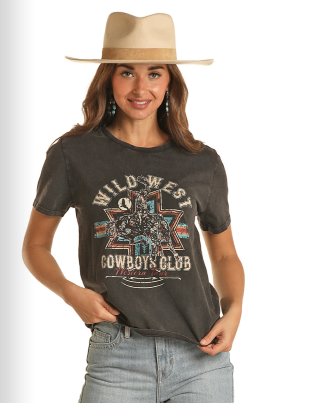 ROCK&ROLL DENIM WILD WEST GRAPHIC T-SHIRT