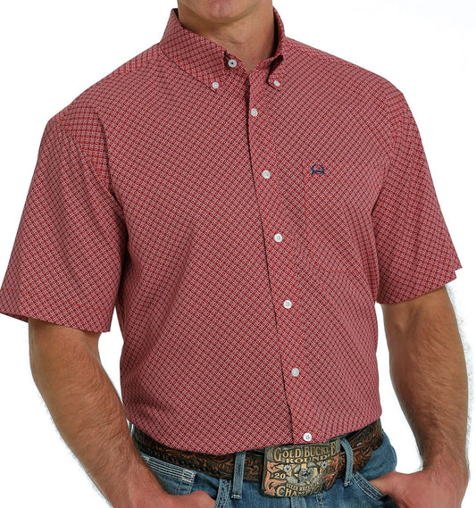 CINCH MENS SHORT SLEEVE ARENAFLEX RED