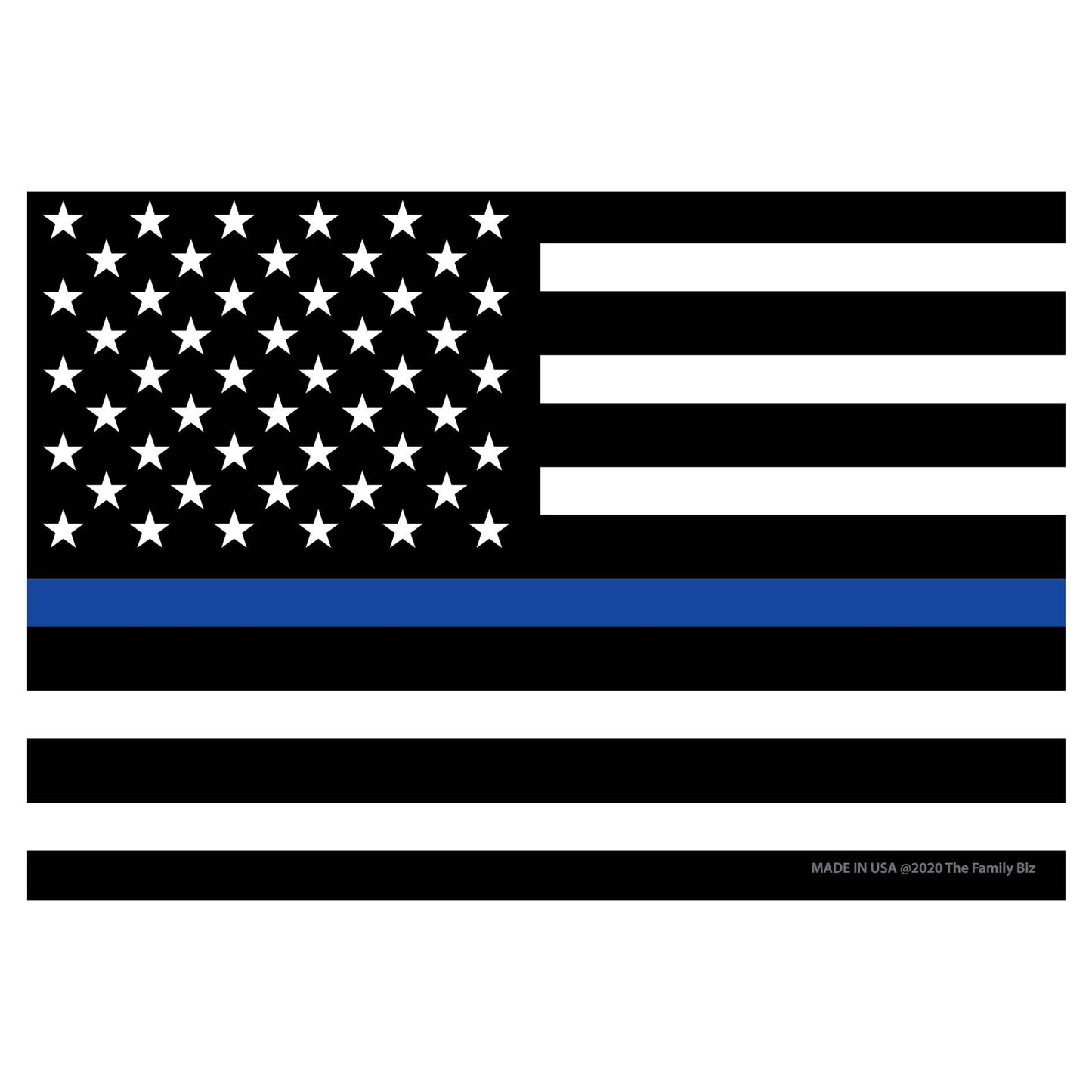 Patriot's Cave - Thin Blue Line Flag 4x6 Rectangle Magnet