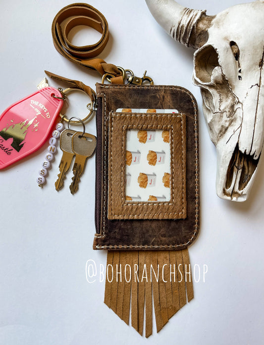 Boho Ranch Shop - Western Keychain ID Leather Wallet
