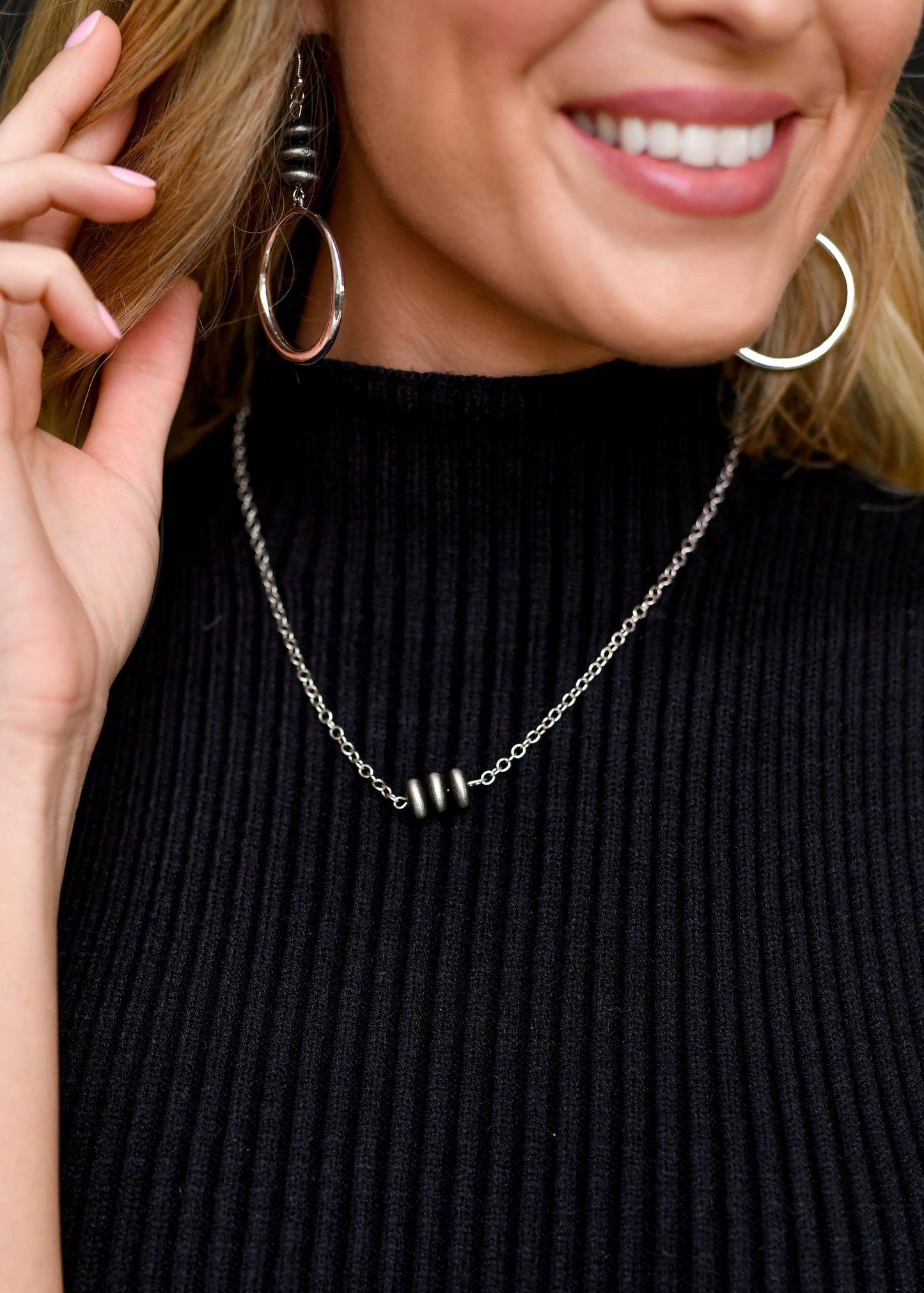 West & Co. - 18" Chain Necklace with Faux Navajo Disc Accent