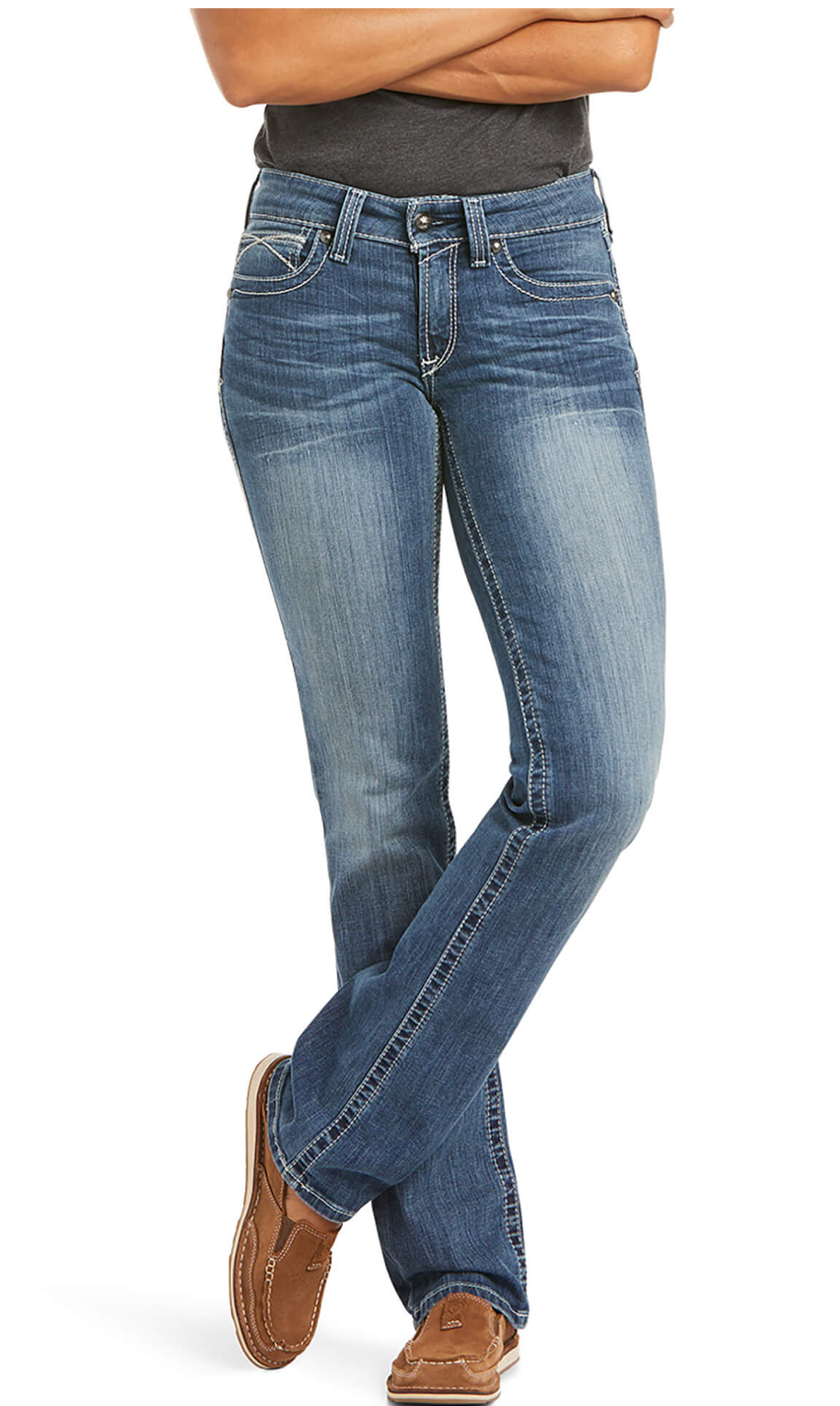 ARIAT WOMENS MID RISE STRAIGHT