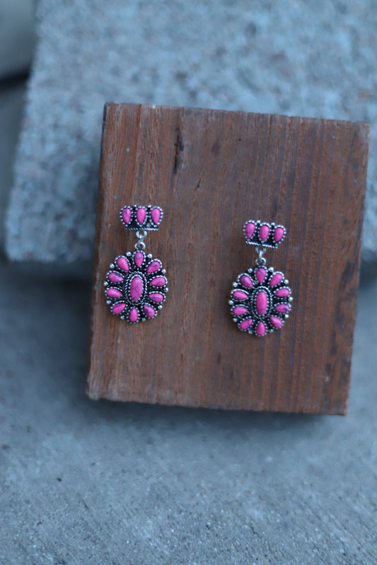 Turquoise Haven - 20059 PNK FAUX NEEDLEPOINT DOUBLE CONCHO ER