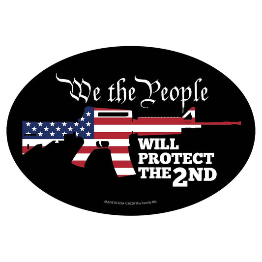 Patriot's Cave - We The People Protect the Second 6x4 Oval Magnet