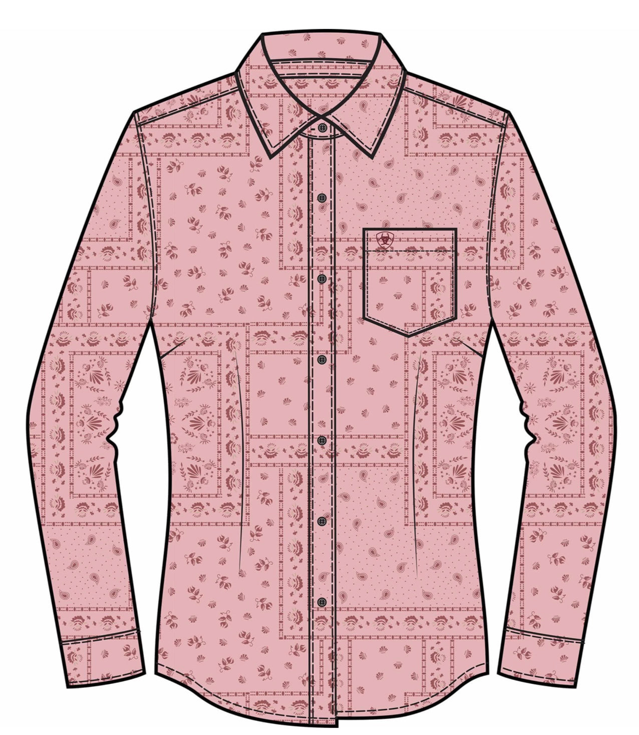 ARIAT WOMENS KIRBY STR LONG SLEEVE SHIRT