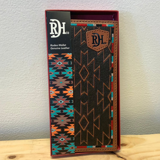 RED DIRT HAT CO RODEO WALLET MULTICOLOR STITCHING