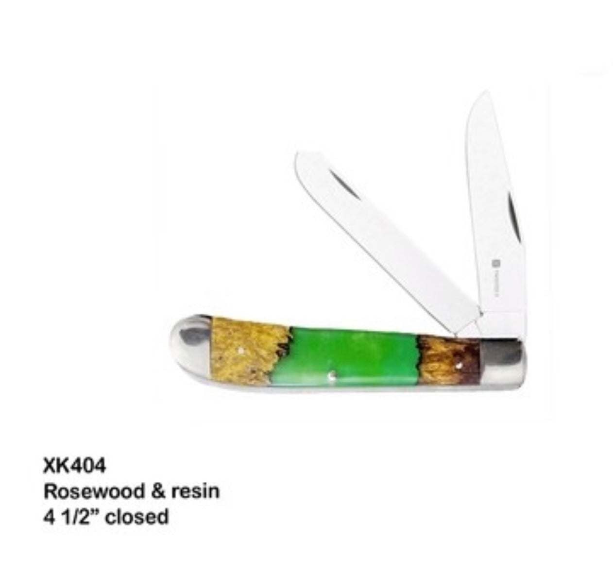 TWISTED X ROSEWOOD AND RESIN HANDLE FOLDING KNIFE XK404