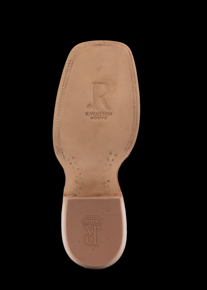 R WATSON CHARCOAL ROUGHOUT/BLACK SINATRA COWHIDE