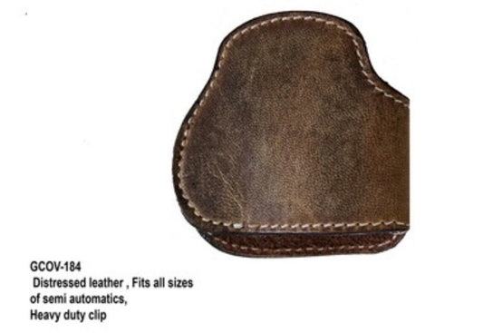 WESTERN FASHION DISTRESSED LEATHER HOLSTER WITH HEAVY DUTY CLIP GCOV-184