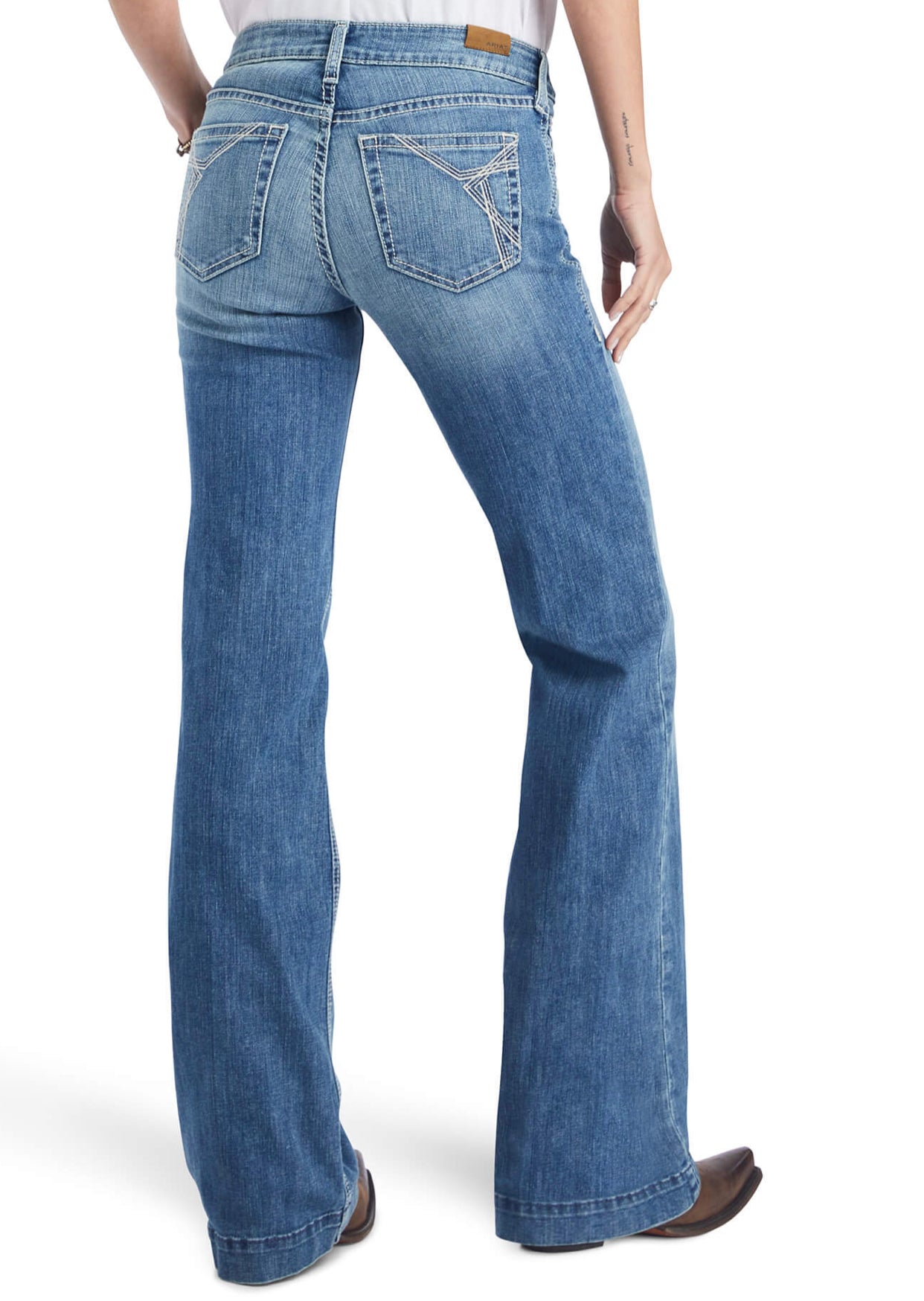 ARIAT WOMENS TROUSER PERFECT RISE CHELSEY WIDE LEG JEAN IN ALABAMA