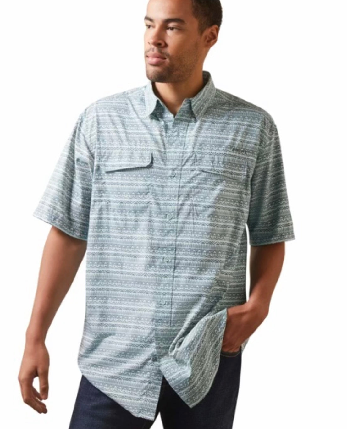 ARIAT MENS VENTTEK OUTBOUND SHORT SLEEVE SHIRT